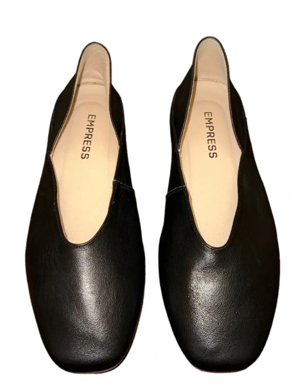 Express Women's Black Square Toe Slip-On Flats